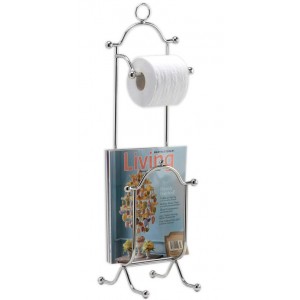 Wildon Home ® Freestanding Combination Magazine Rack and Toilet Paper Holder CST44913